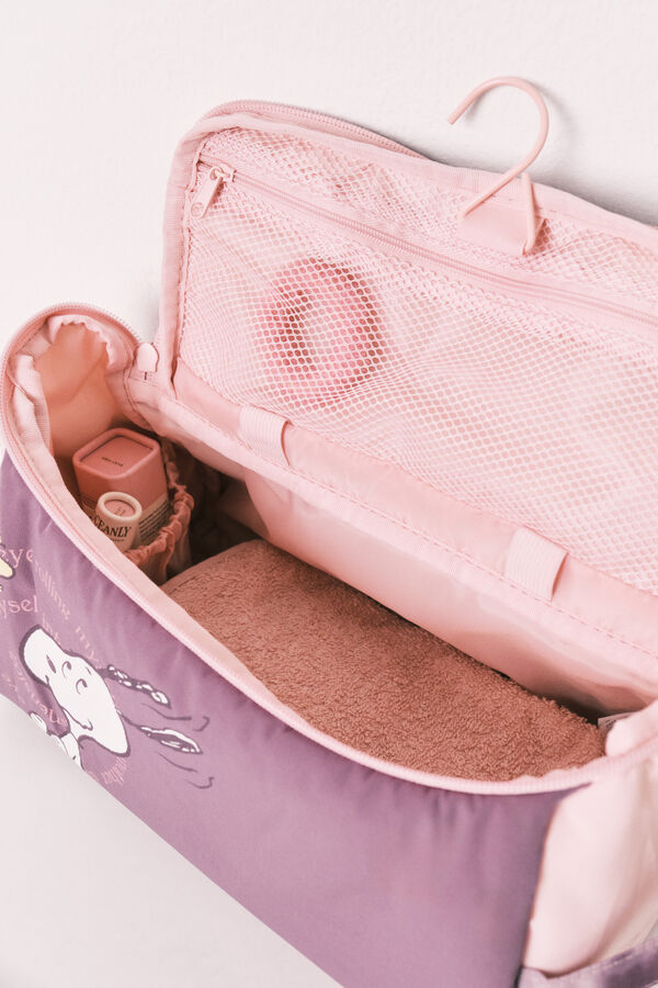 Women'secret Purple large vanity case Snoopy pink