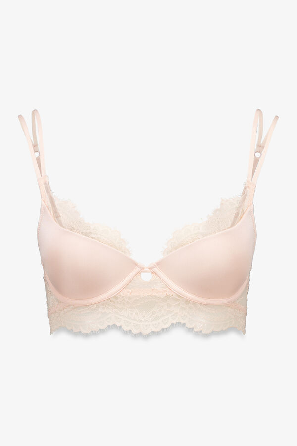 Women'secret Sujetador GORGEOUS push-up encaje rosa rosa