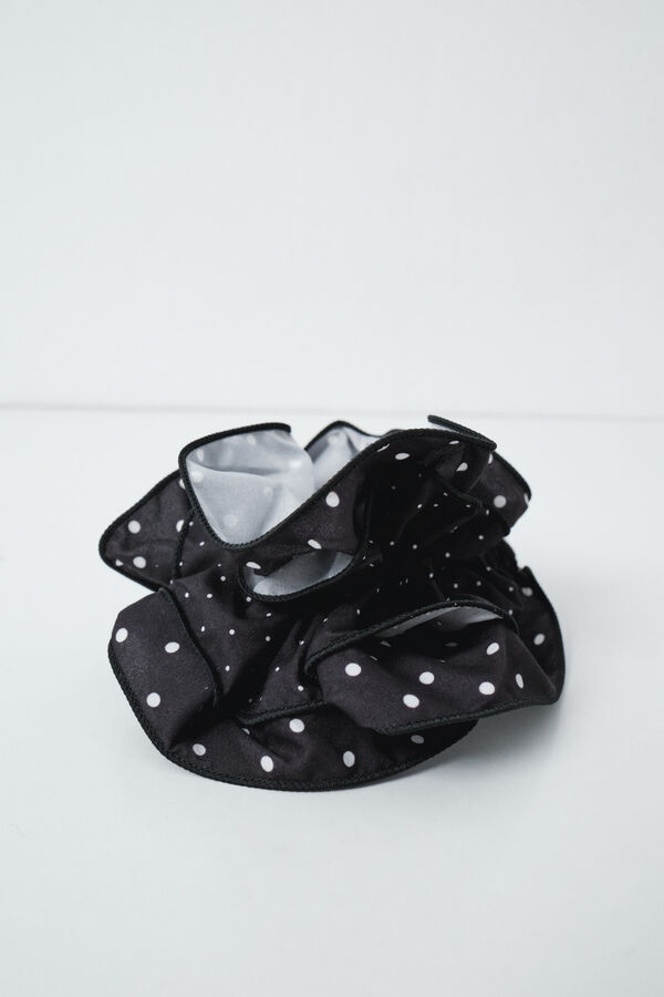 Women'secret Black and white polka-dots maxi scrunchie black