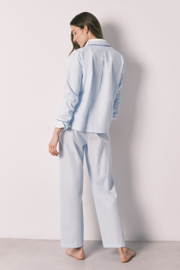 Women'secret Blue cotton classic pyjamas HELLO KITTY blue