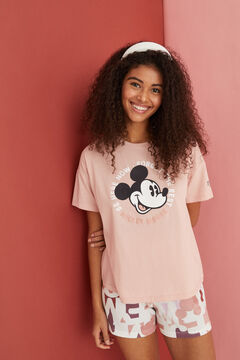 Womensecret Pijama curto Mickey Mouse rosa rosa