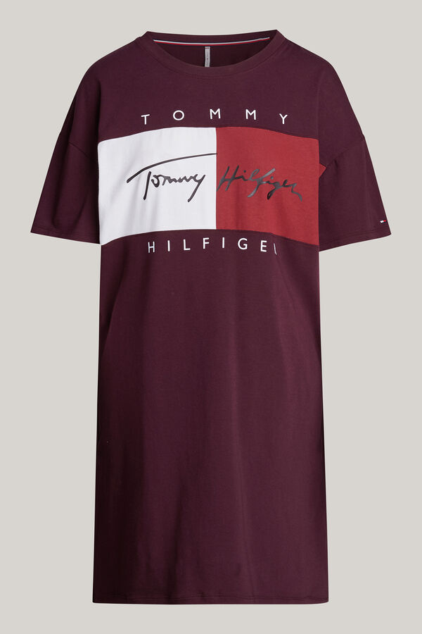 Tommy Jeans Vestido T-shirt castanho
