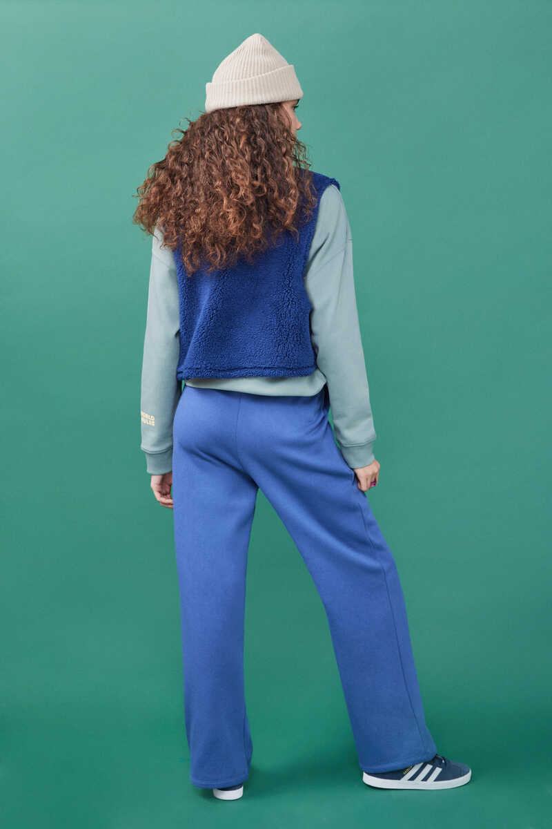 Womensecret Blue terry flared trousers blue