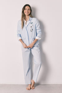 Women'secret Pyjama chemise Hello Kitty en coton bleu