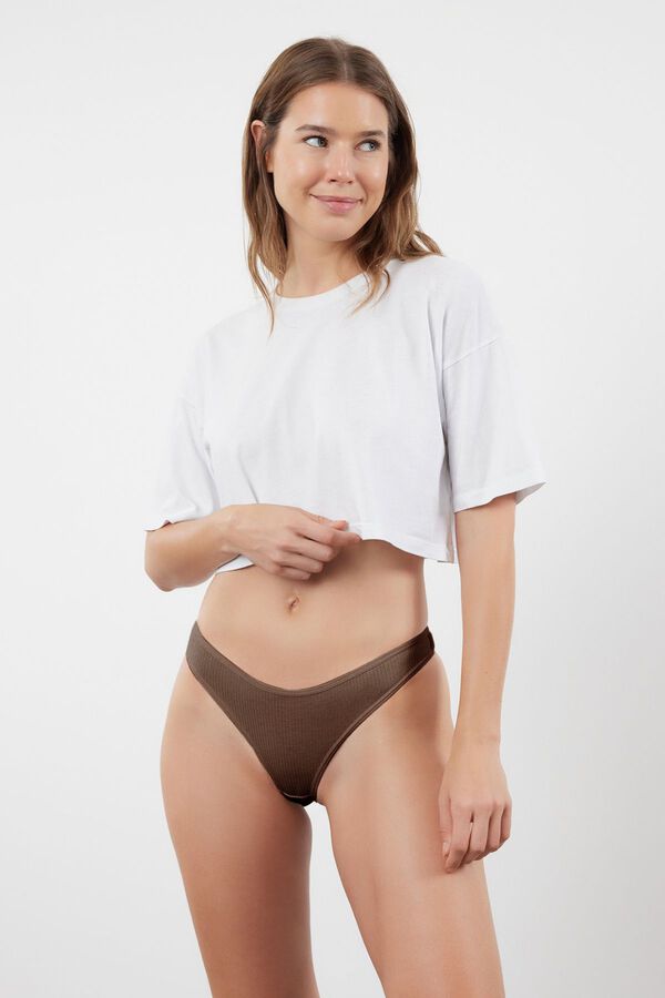 Trendyol Pack de 5 tangas canal&eacute; estampado