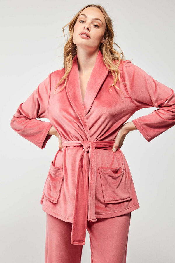 Gisela Long fleece pyjamas pink