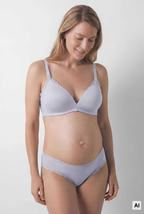 Women'secret Blue padded triangle maternity bra CHARMING blue