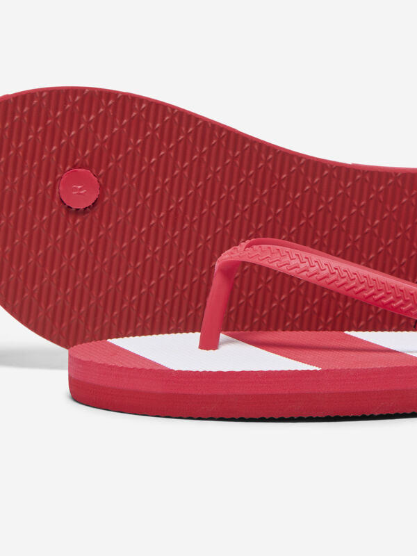 Only Red striped sandals red