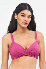 Gisela Top bikini cl&aacute;sico efecto cruzado morado/lila