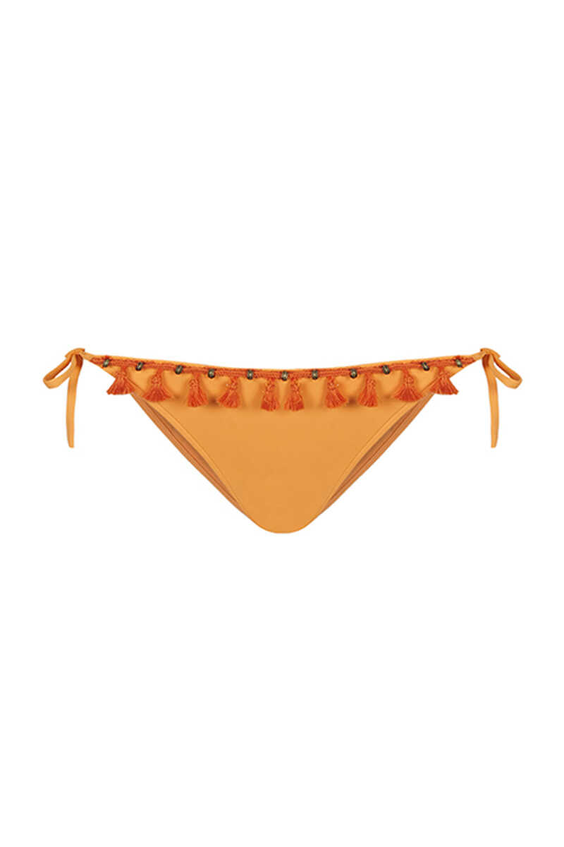 Womensecret Orange medium coverage side-tie bikini bottoms red