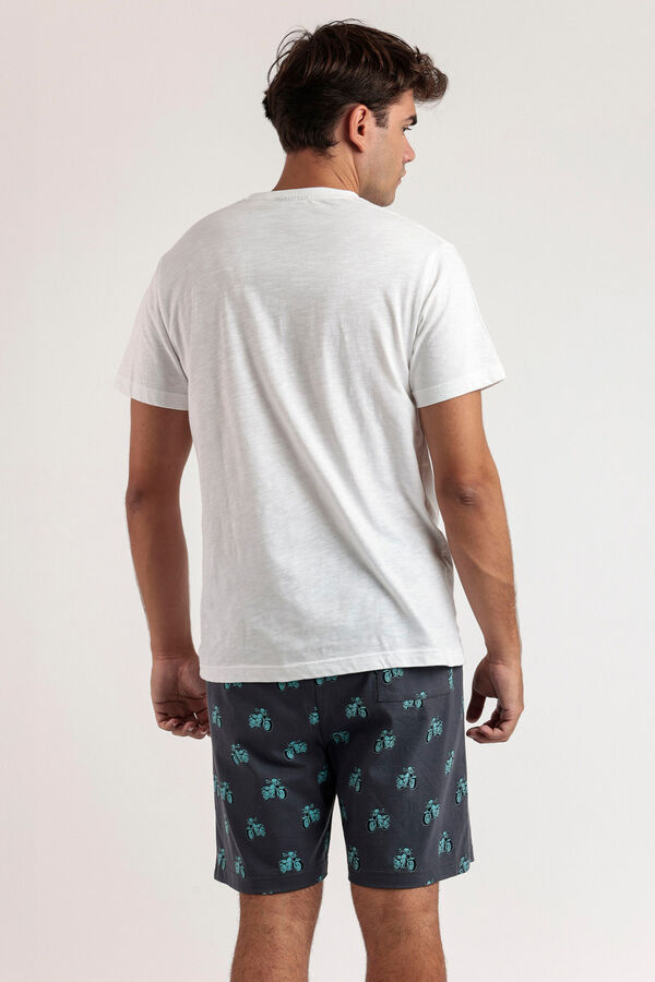 Mr. Wonderful Pijama corto moto Mr Wonderful blanco