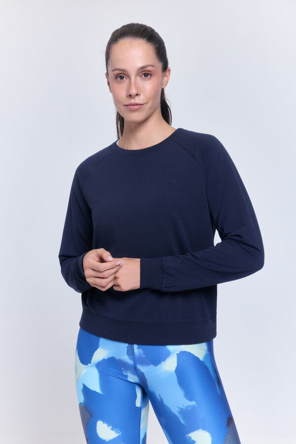 Only Play Sudadera cuello redondo azul