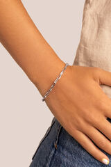 Singularu Pulsera Oval Chic Plata gris