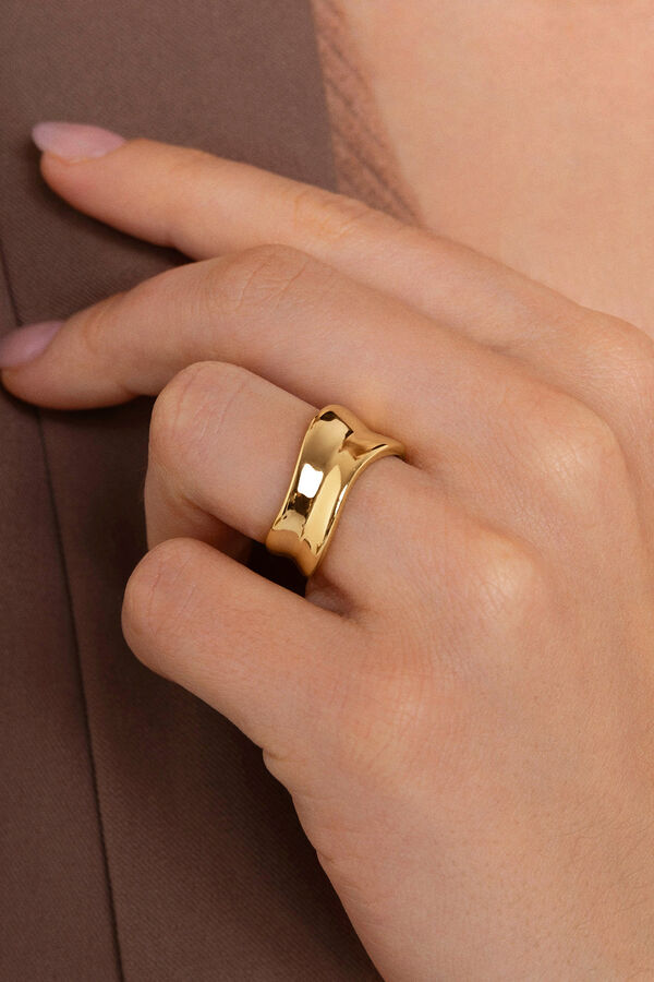 Womensecret Aire gold-plated silver ring Žuta