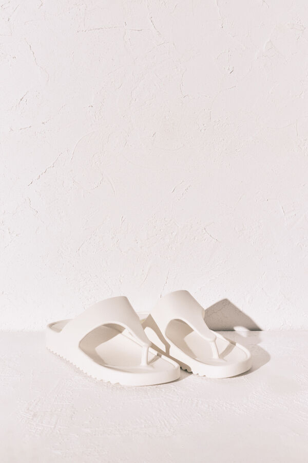 Women'secret White EVA rubber sandals beige