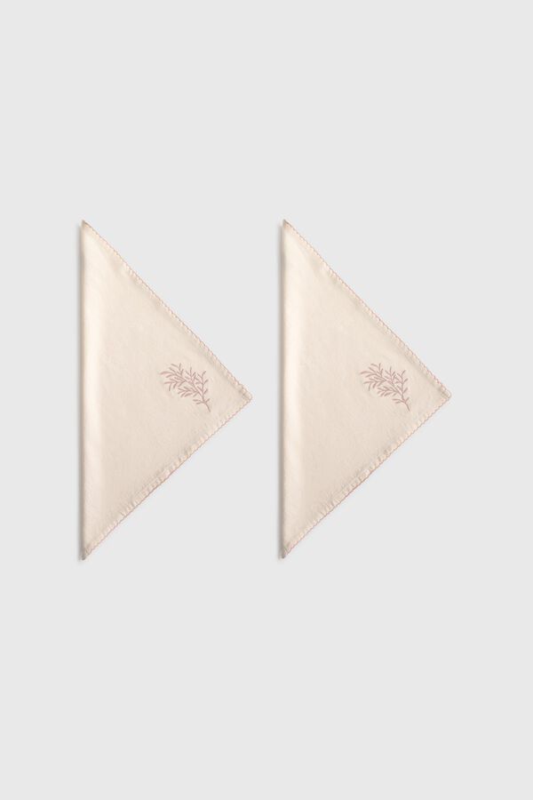 Textura Set of two cotton napkins nude