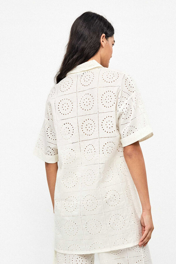 Gisela Camisola 100% algod&oacute;n brocado beige