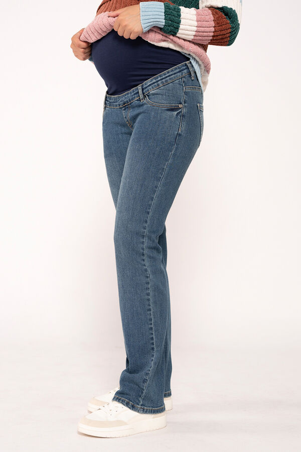 Womensecret Straight high-waist maternity jeans blue