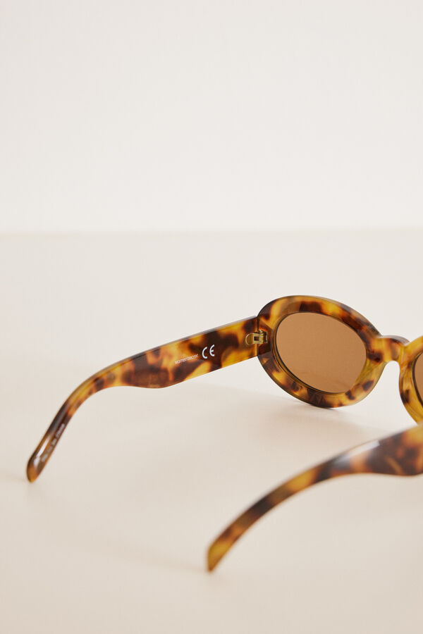Womensecret Round tortoiseshell sunglasses brown