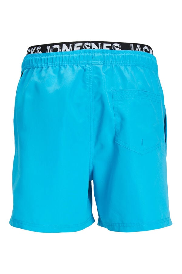 Womensecret Men's short swim shorts with elastic trim  Plava