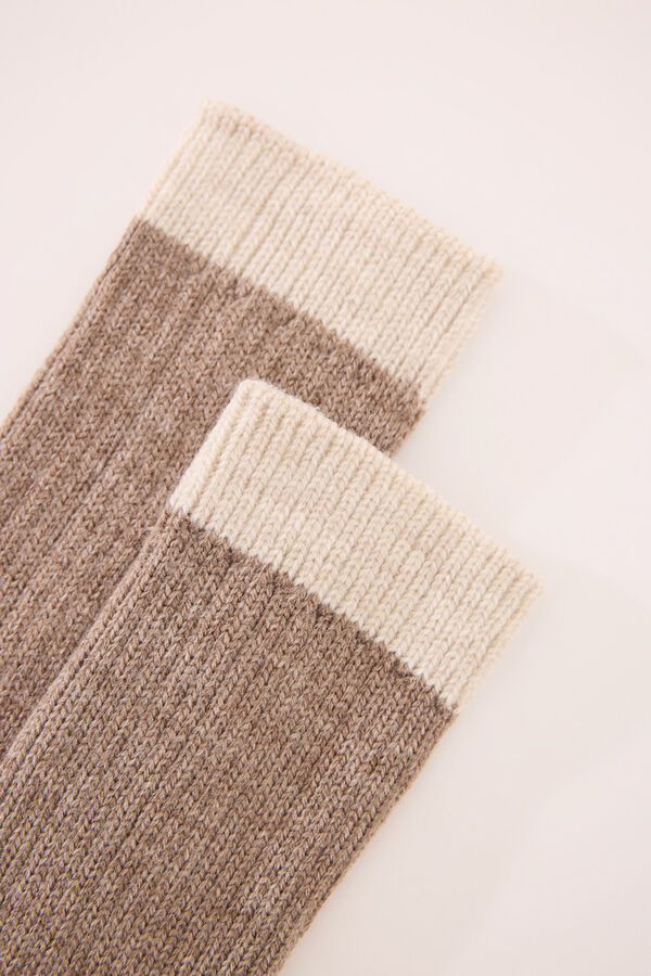 Women'secret Meias longas verdes b&aacute;sicos cru