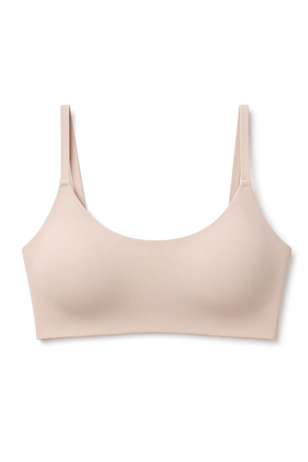 Women'secret Brown microfibre foam top bra GODDESS nude