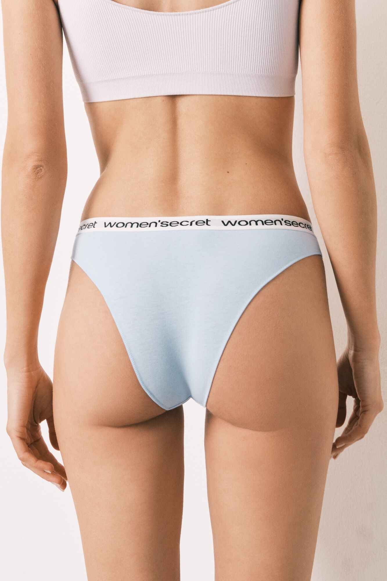 Women'secret Plain cotton 7-pack Brazilian panties with logo