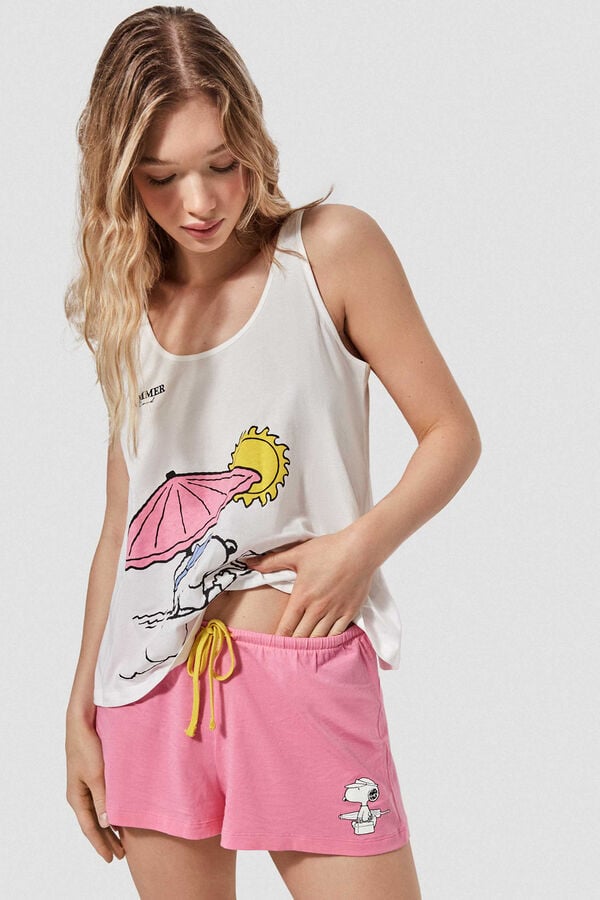 Womensecret Short Snoopy pyjamas white