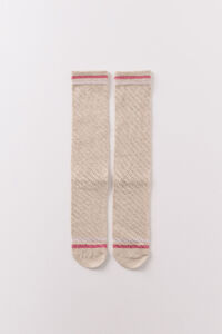 Women'secret Beige lurex textured long socks