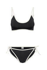 Only Black contrast bikini set black