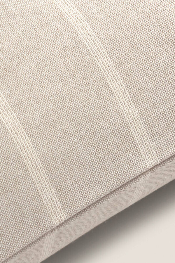 Womensecret Striped cotton cushion cover brown