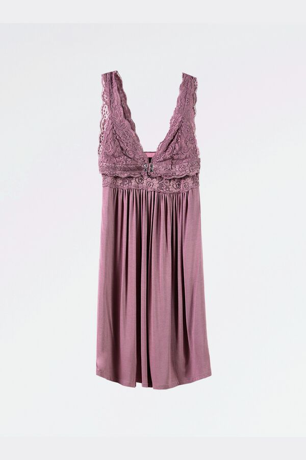 Ohma Camis&oacute;n lencero con encaje&nbsp;premam&aacute; morado/lila