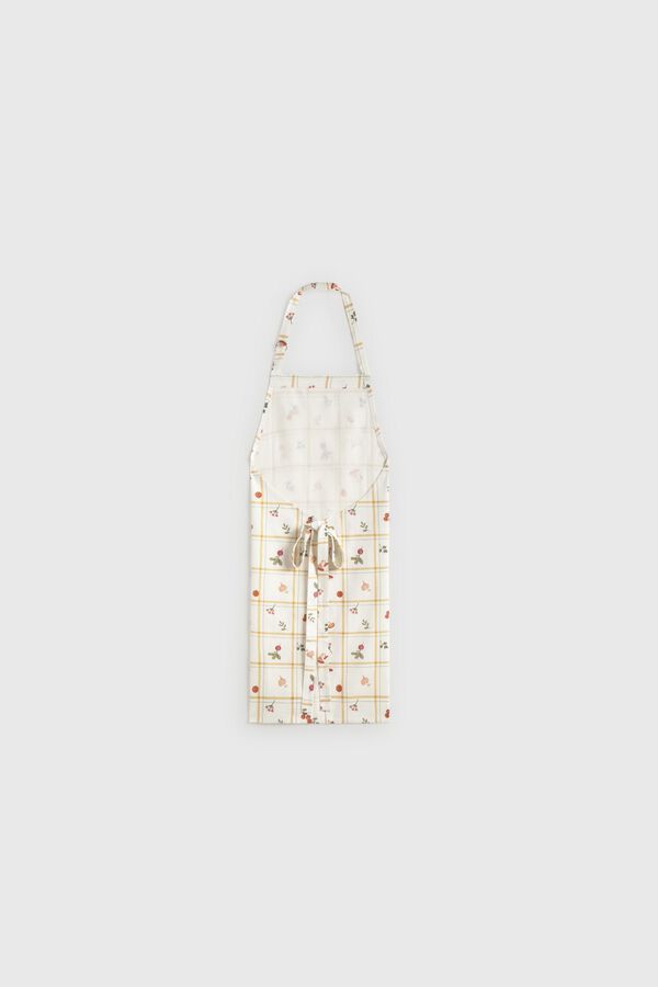 Textura Printed cotton apron printed