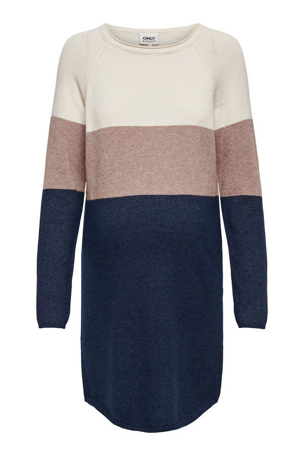 Only Maternity Vestido corto de punto maternity multicolor