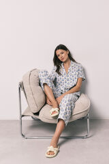 Women'secret Printed cotton capri pyjamas blue