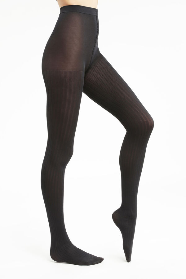 DIM Medias Fantasia Style Le Ruban - Negro negro