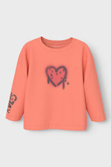 Name it Herz-T-Shirt f&uuml;r M&auml;dchen Rosa