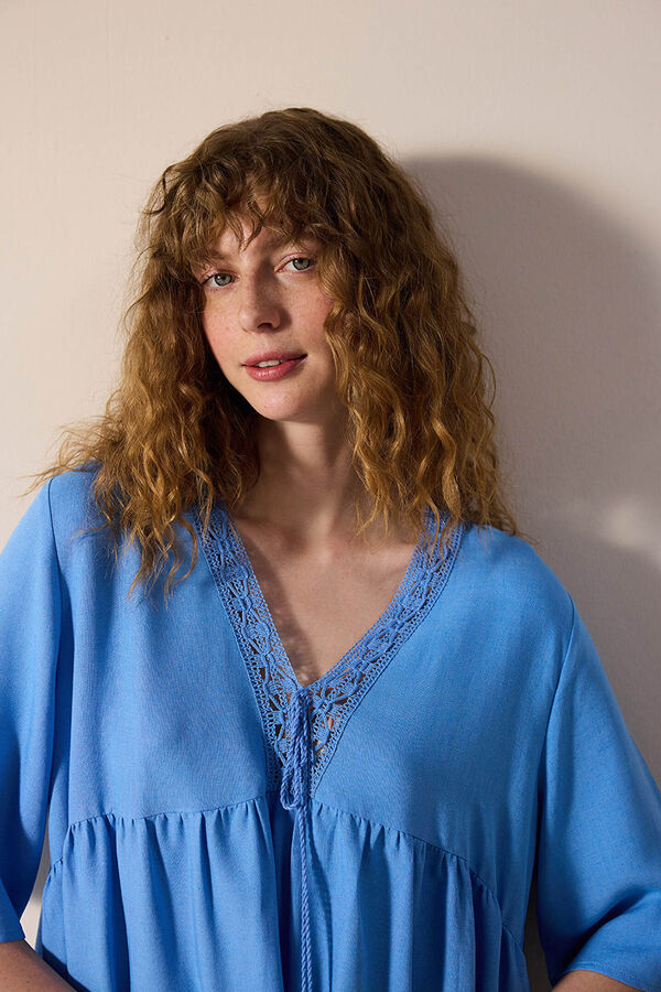 Womensecret Blue Kaftan dress bleu