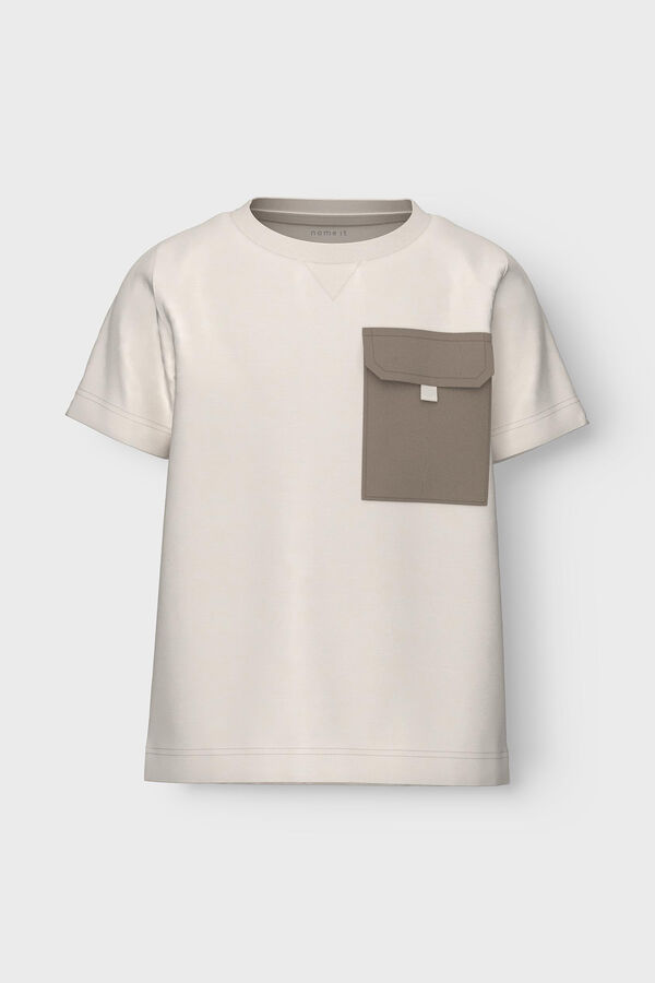 Womensecret T-shirt menino detalhe bolso branco