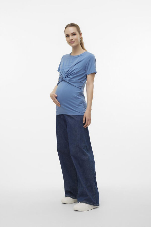 Womensecret T-shirt de manga curta maternity e amamentação azul