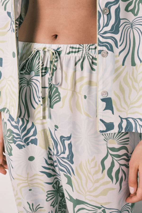 Women'secret Tropical print classic long pyjamas printed