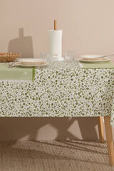 Textura Leaf print stain-resistant tablecloth 160 x 250 cm. green