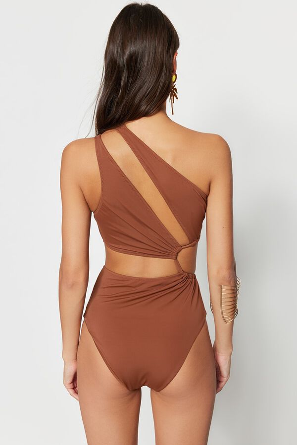 Trendyol Aszimmetrikus kiv&aacute;gott trikini f&uuml;rdőruha term&eacute;szetes