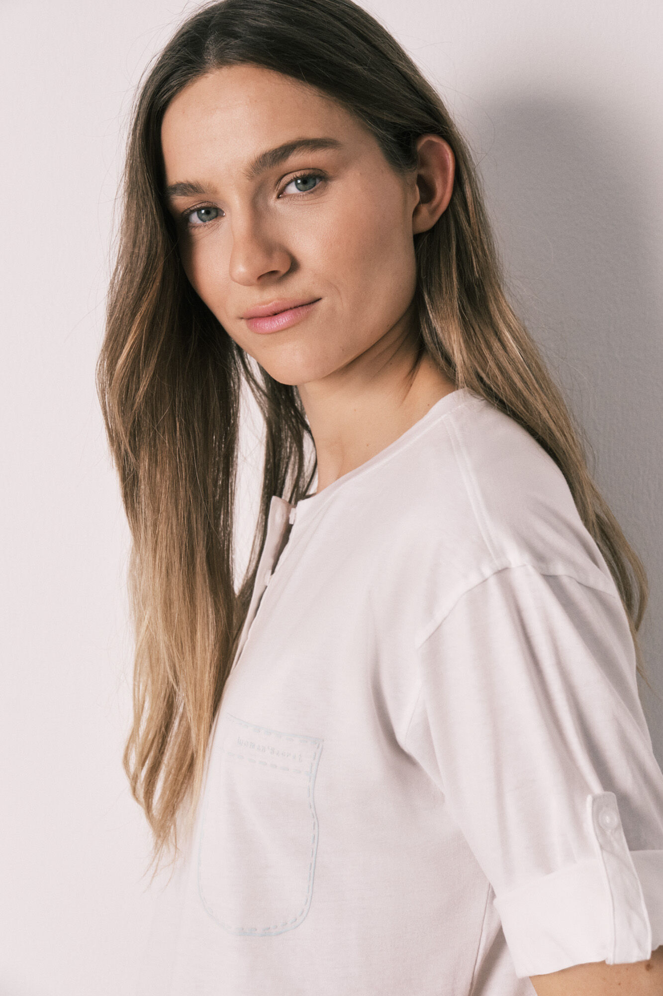 Women'secret Green cotton short sleeve striped pyjamas