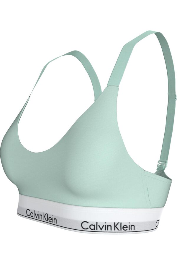 Calvin Klein Logo bralette bra beige