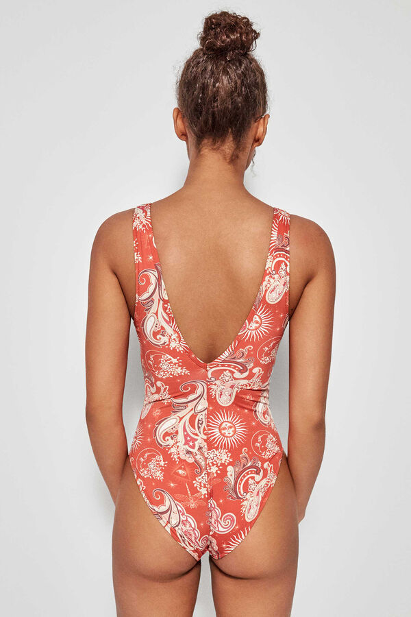 Womensecret Printed non-wired swimsuit blanc