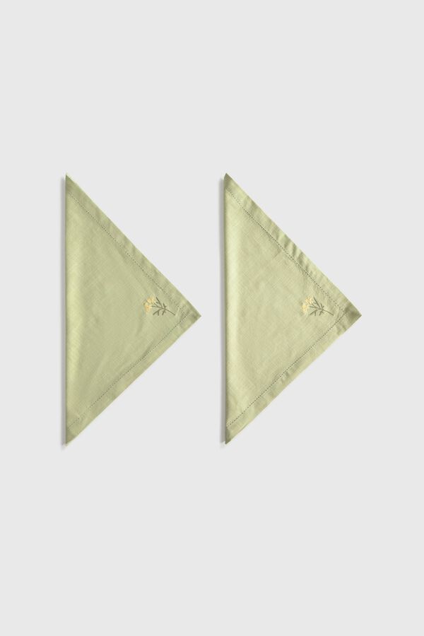 Textura Set de dos servilletas alogd&oacute;n-bamb&uacute; estampado