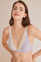 Womensecret FANTASTIC Sujetador triangular halter algodón lila morado/lila