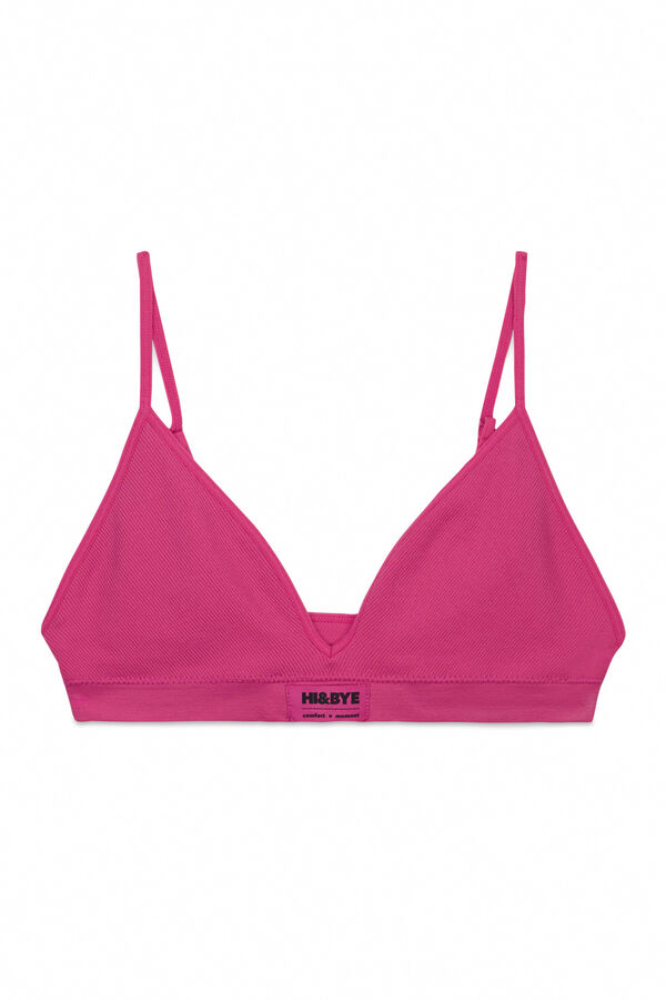 HI&BYE Fuchsia pink seamless triangle bra pink