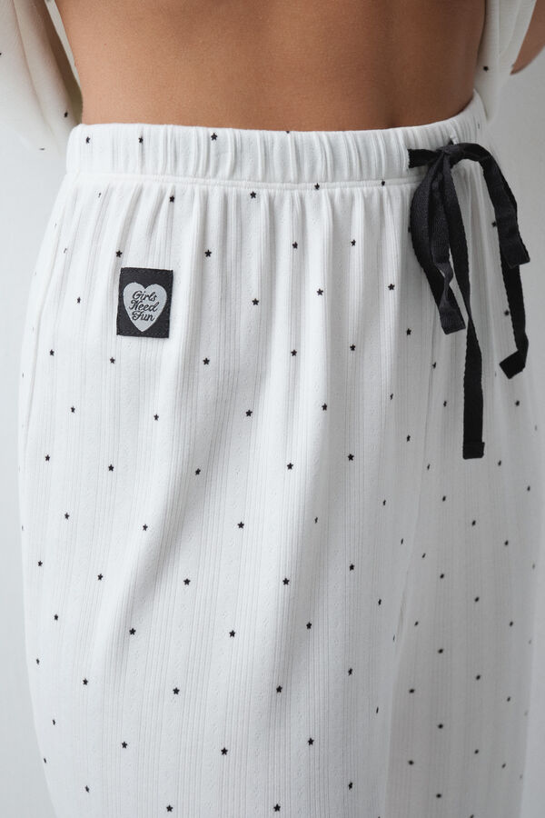 Women'secret Betty Boop star print long pyjamas beige